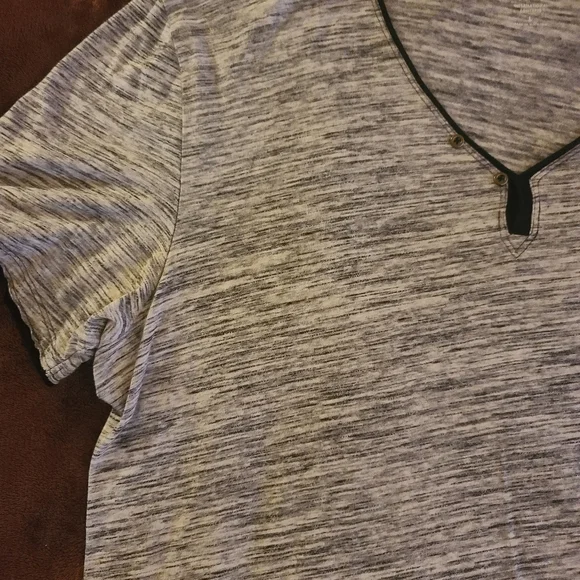 INC International Concepts V-Neck Shirt | Silver | Large - Picture 2 of 9